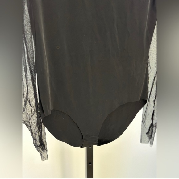 ZARA Seamless Bodysuit with Tulle Sleeves - Picture 4 of 8